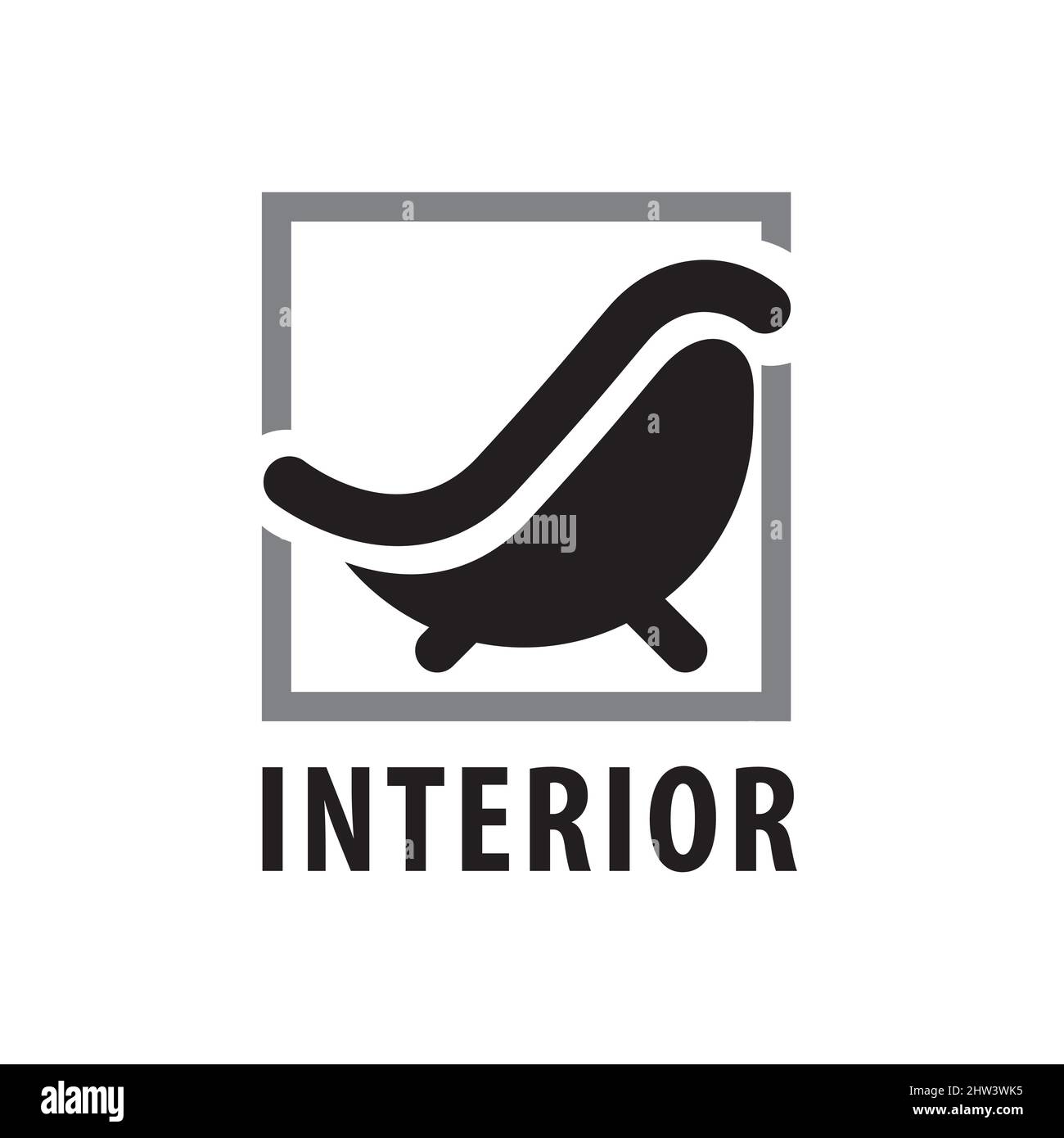 Vector logo interior design of a house, apartment Stock Vector Image ...