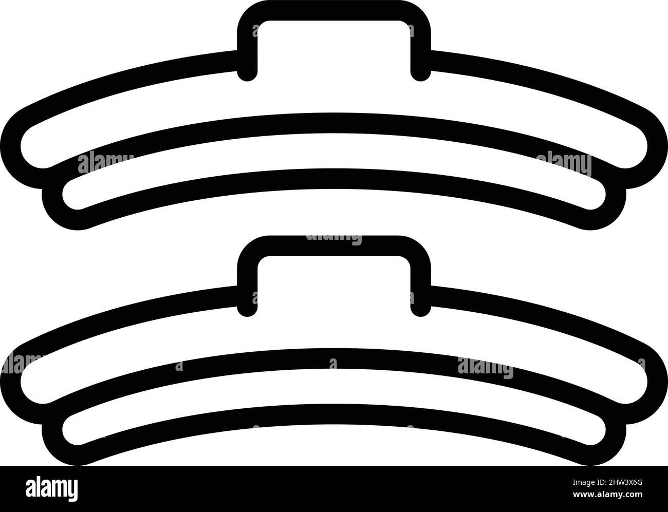 Broken windshield wiper icon outline vector. Car glass. Road blade