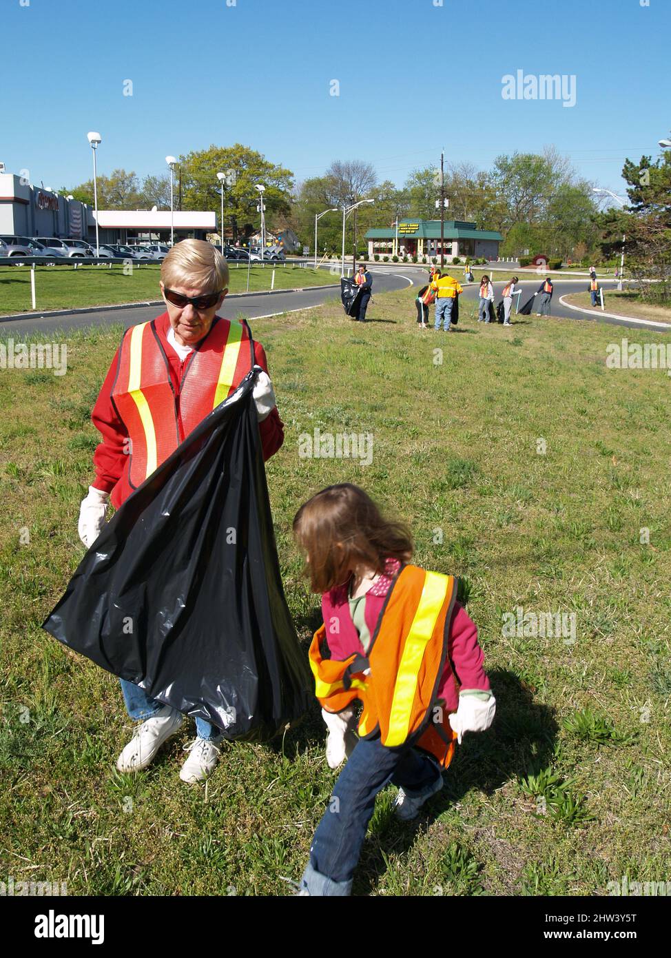 Teen Volunteer Litter Pick Up Stock Photo Alamy