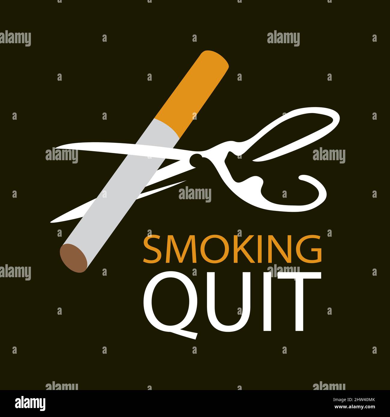 Vector logo, illustration call to quit smoking Stock Vector Image & Art