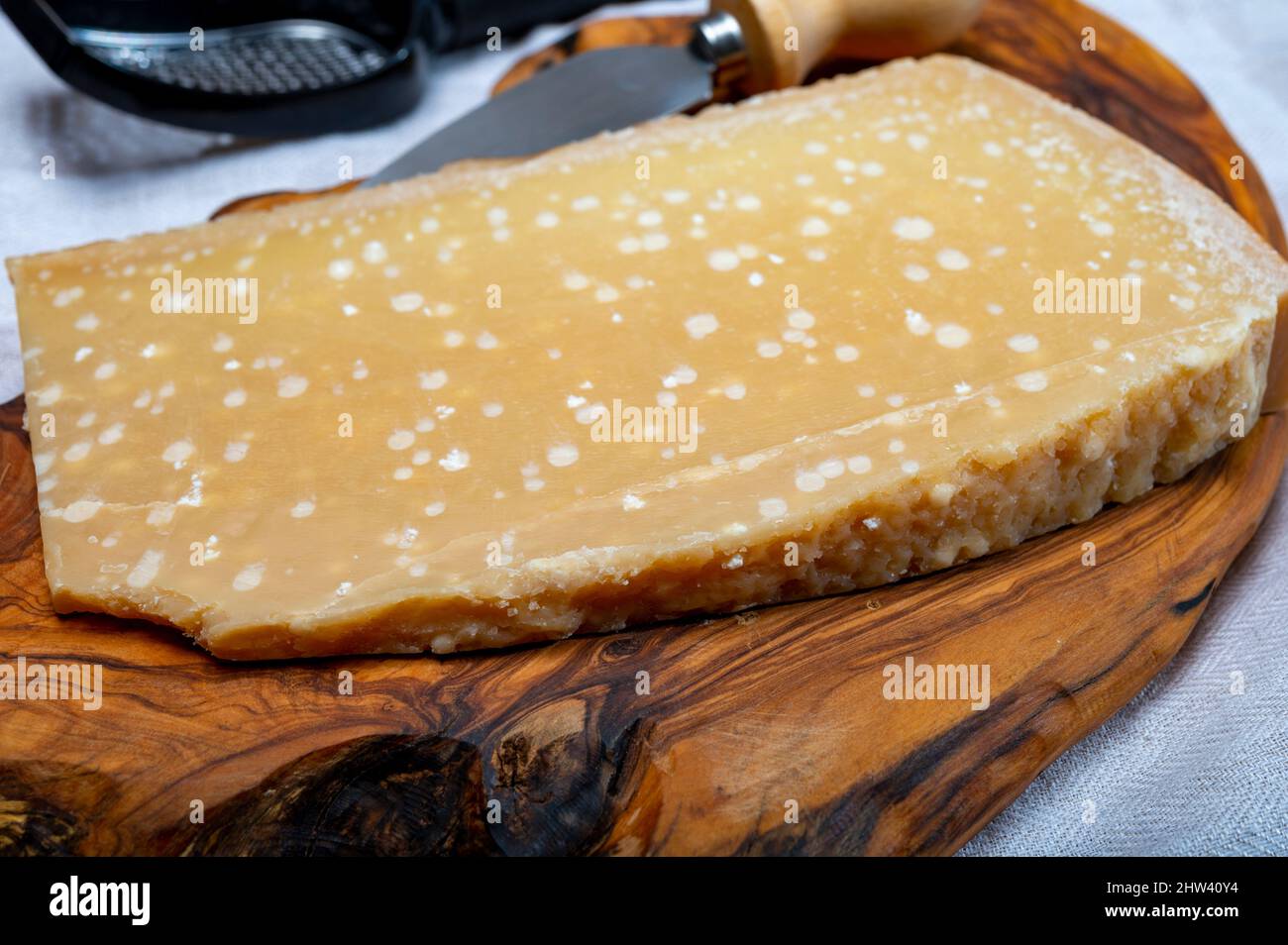 72 months very old Italian parmigianoreggiano parmesan cheese from