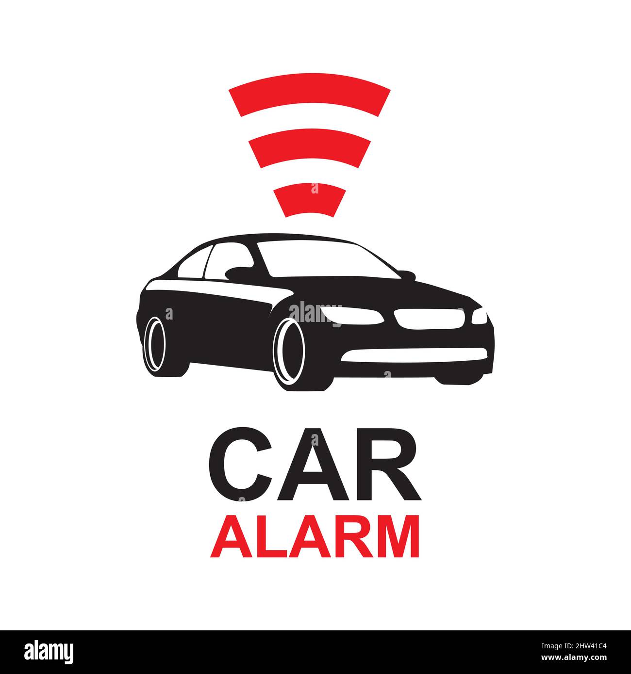 vector logo of the car alarm installation service Stock Vector Image