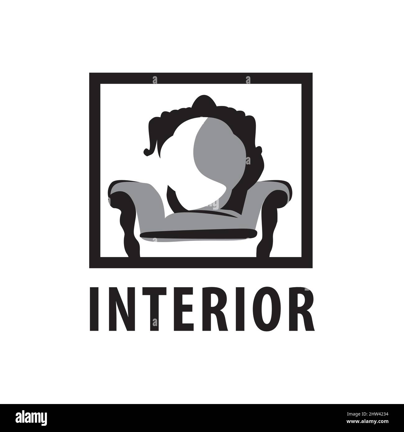 Vector logo interior design of a house, apartment Stock Vector Image ...