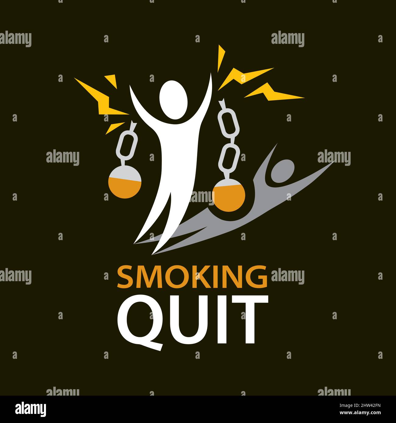 Vector logo, illustration call to quit smoking Stock Vector Image & Art
