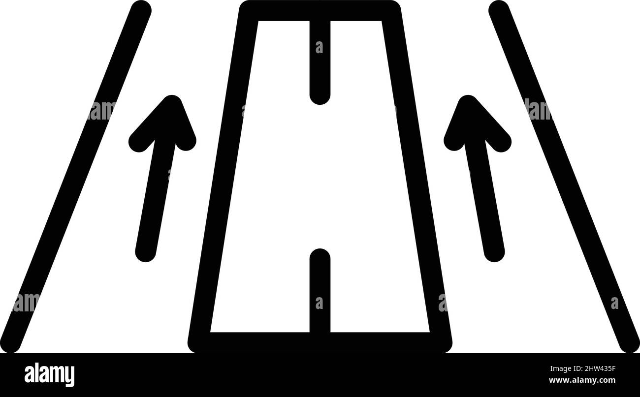 Road point icon outline vector. Pointer navigator. Arrow button Stock ...