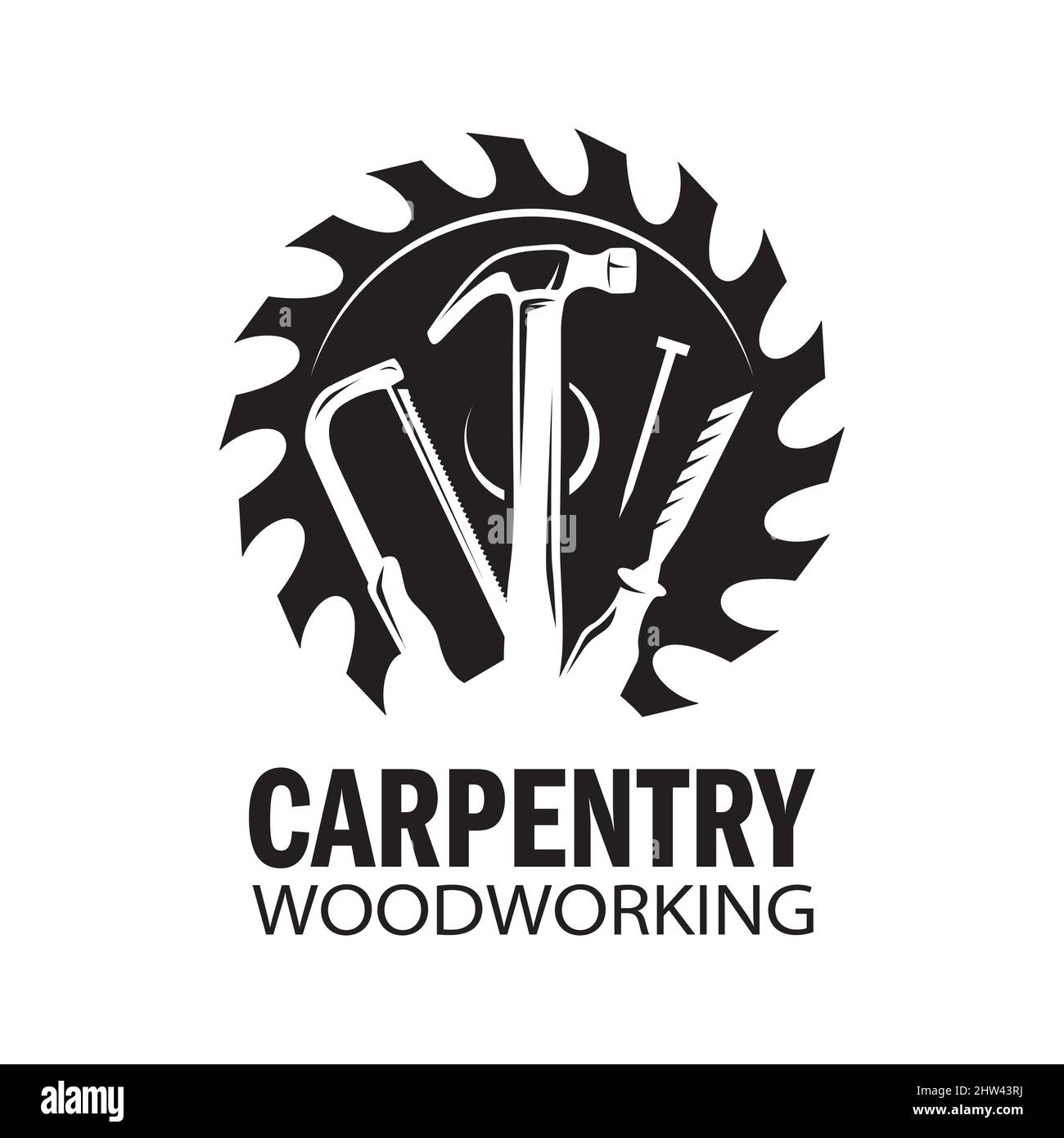 Vector Logo Of Carpentry Workshop And Woodwork Stock Vector Image Art Vector Logo Of Carpentry Workshop And Woodwork 2HW43RJ