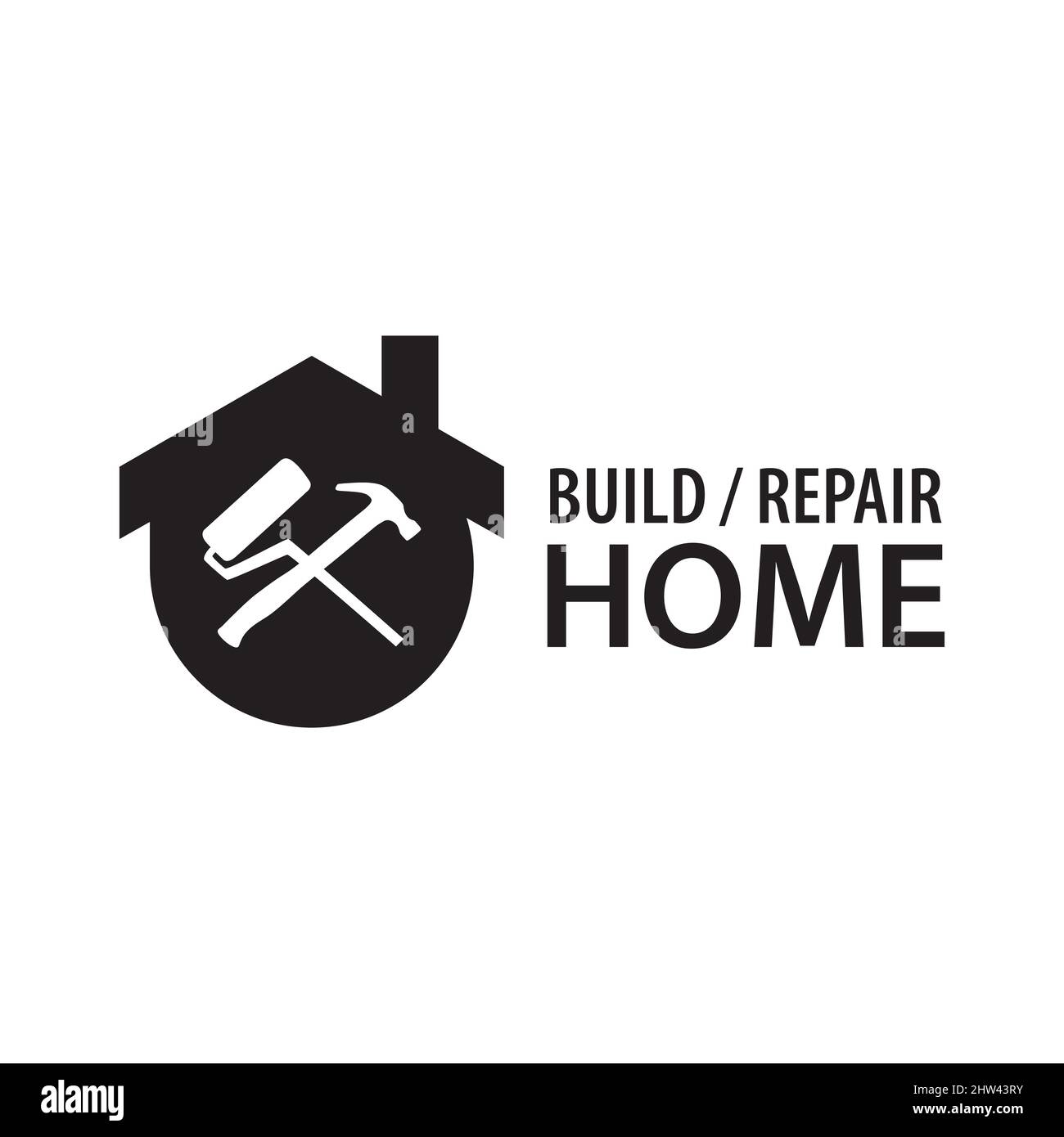 vector logo of a house construction company Stock Vector Image & Art