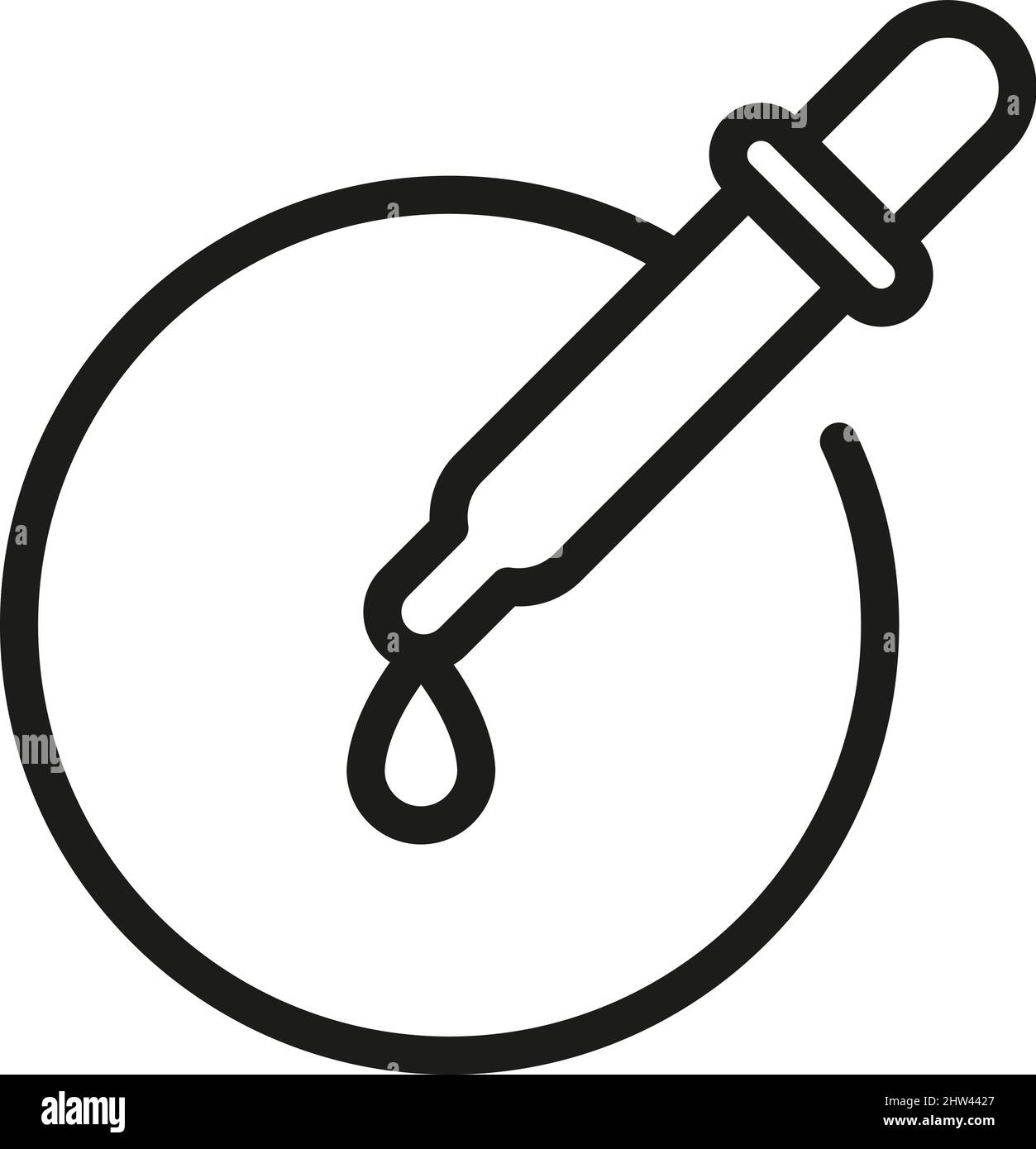 Digital dropper icon outline vector. Edit tool. Data interface Stock ...