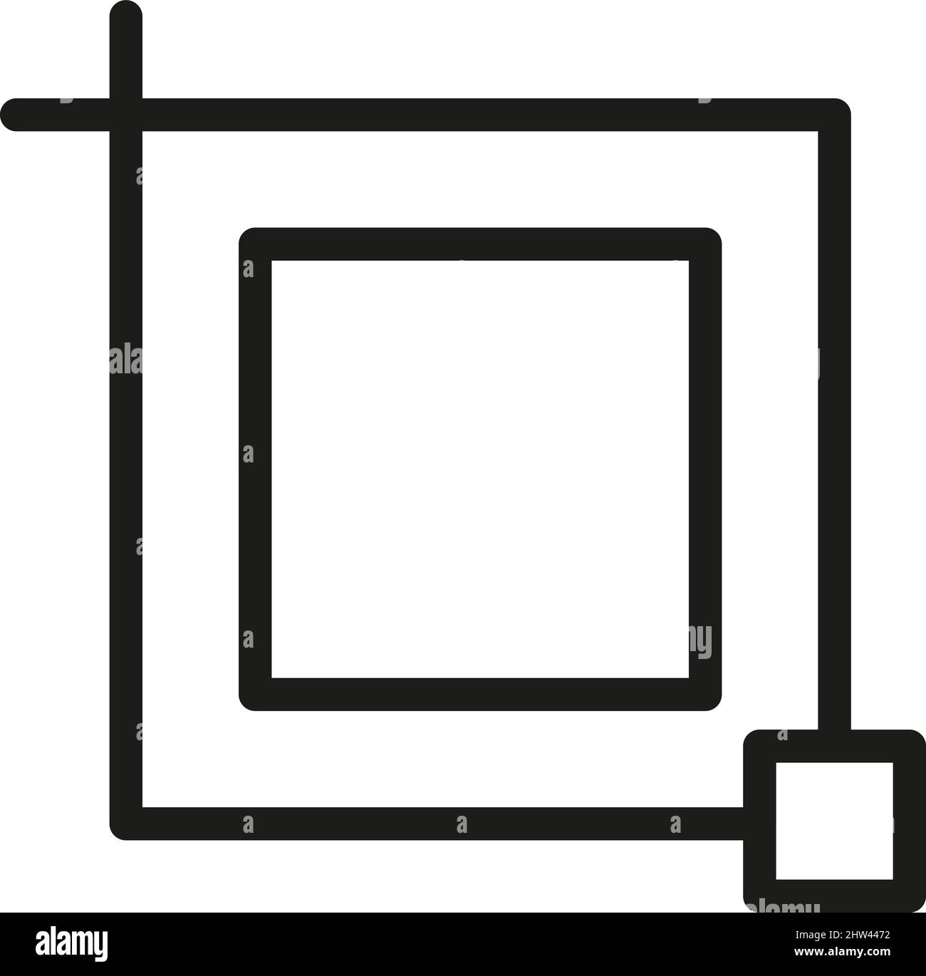 Draw image icon outline vector. Edit tool. Document data Stock Vector ...