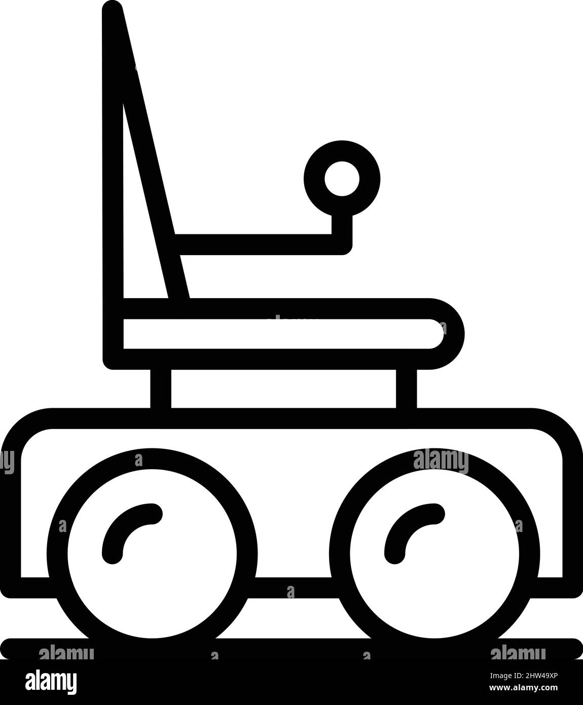 Senior electric wheelchair icon outline vector. Scooter chair. Mobility power Stock Vector