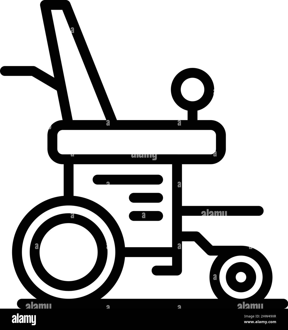 Disability electric wheelchair icon outline vector. Scooter chair.Motor vehicle Stock Vector