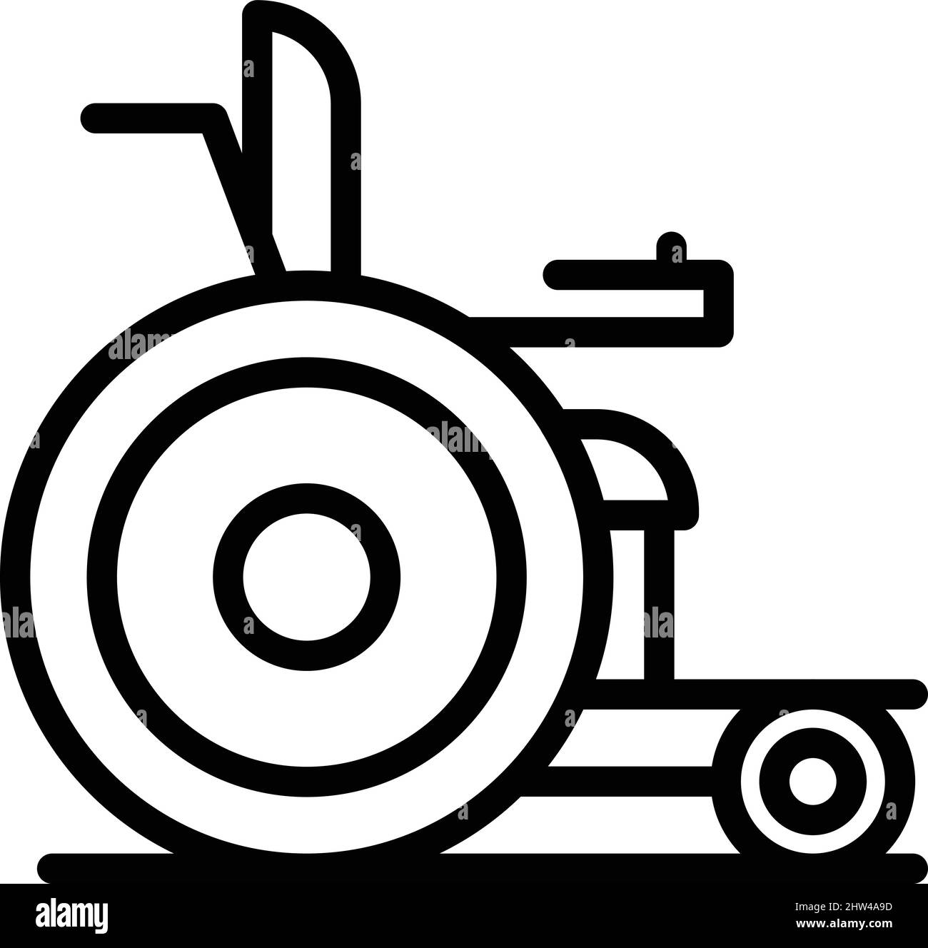 Electric wheelchair mobility icon outline vector. Scooter chair. Power motor Stock Vector