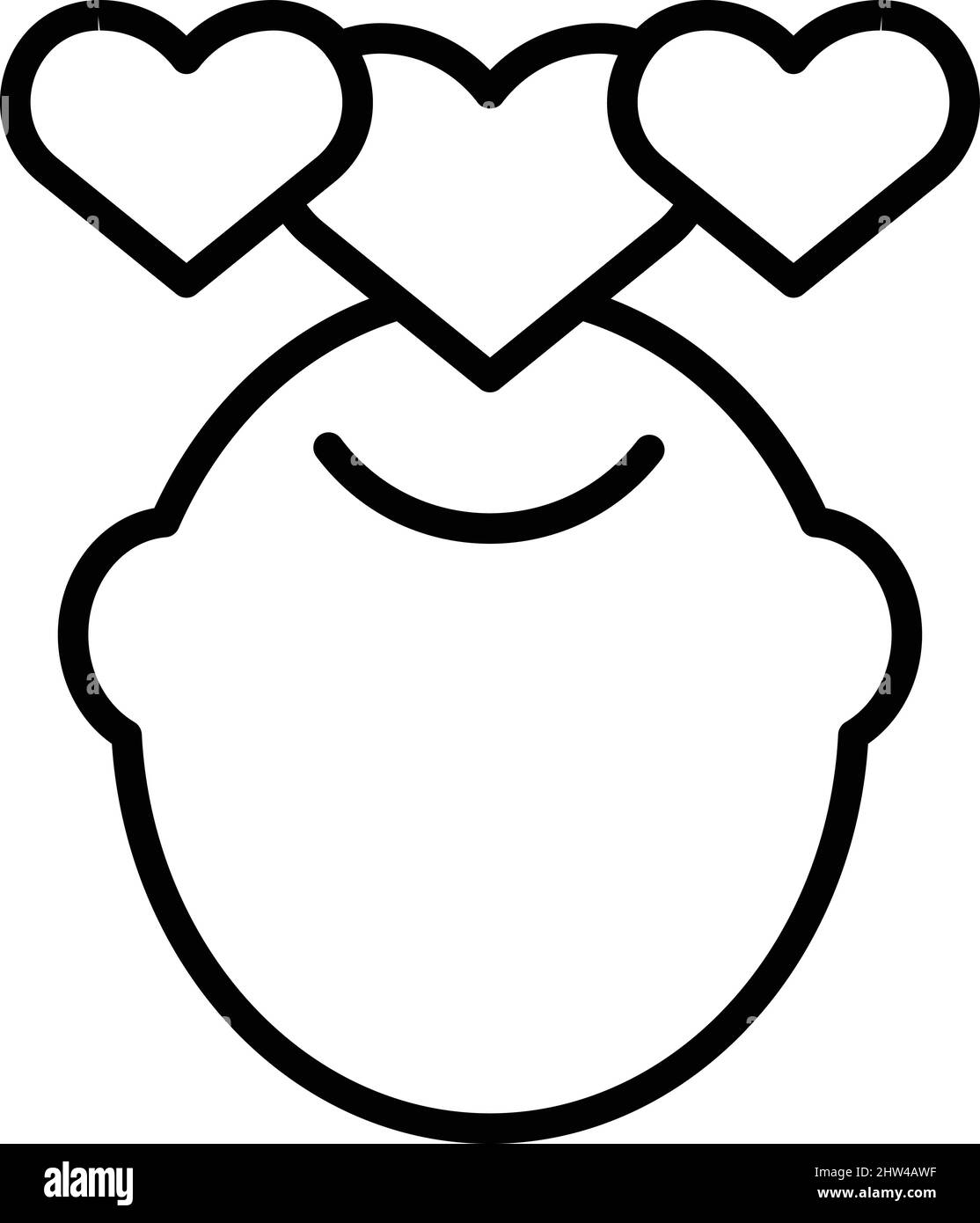 Love icon outline vector. Brain emotional. Mind training Stock Vector ...