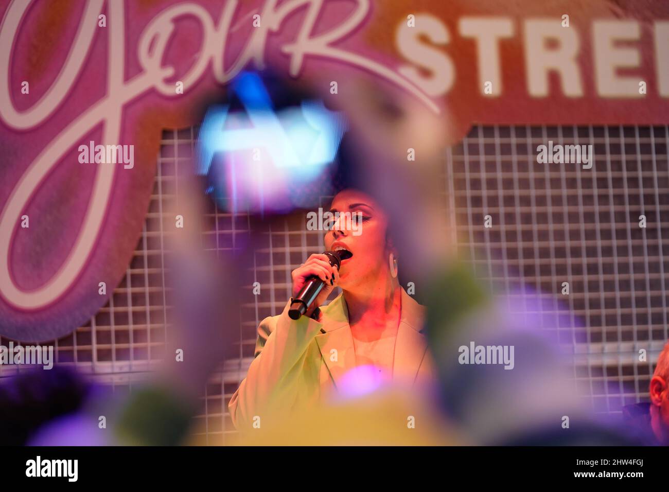 Lisbon, Portugal. 03rd Mar, 2022. Sara Correia, singer attends the presentation of Rock Your Street of Rock In Rio Lisbon 2022 in Lisbon. Credit: SOPA Images Limited/Alamy Live News Stock Photo