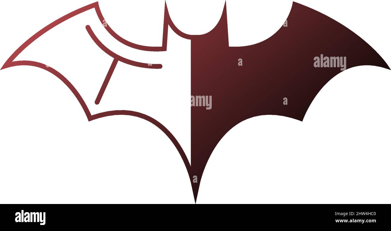 Bat animal logo icon illustration template vector Stock Vector