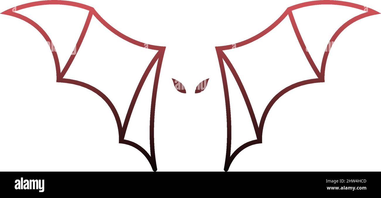 Bat animal logo icon illustration template vector Stock Vector