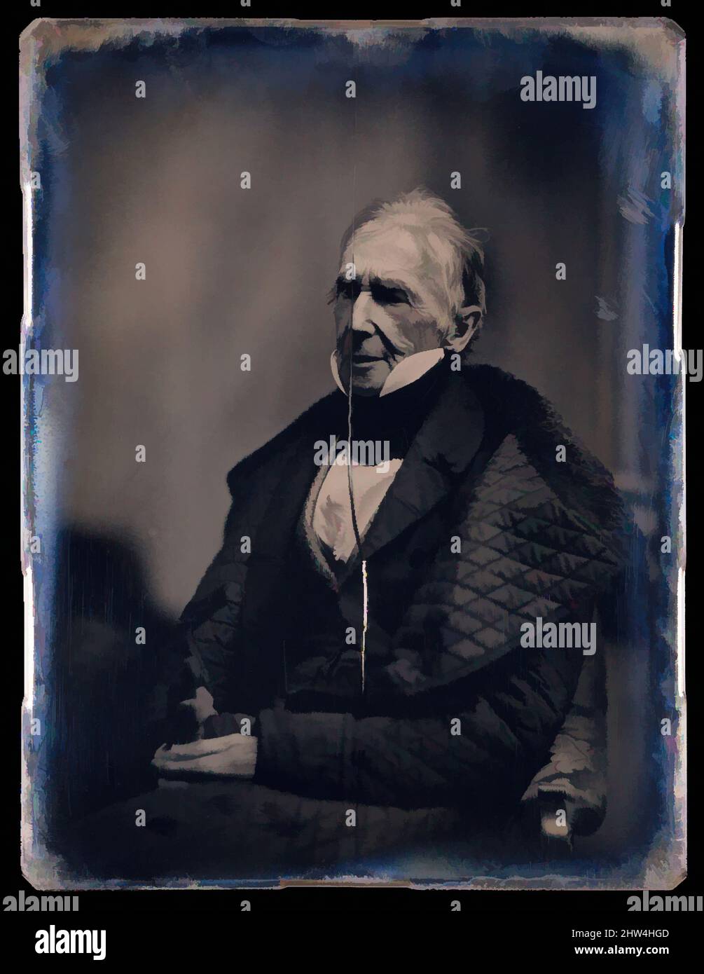Art inspired by Dr. John Collins Warren, ca. 1850, Daguerreotype, 21.6 x 16.5 cm (8 1/2 x 6 1/2 in.), Photographs, Albert Sands Southworth (American, West Fairlee, Vermont 1811–1894 Charlestown, Massachusetts), Josiah Johnson Hawes (American, Wayland, Massachusetts 1808–1901 Crawford, Classic works modernized by Artotop with a splash of modernity. Shapes, color and value, eye-catching visual impact on art. Emotions through freedom of artworks in a contemporary way. A timeless message pursuing a wildly creative new direction. Artists turning to the digital medium and creating the Artotop NFT Stock Photo