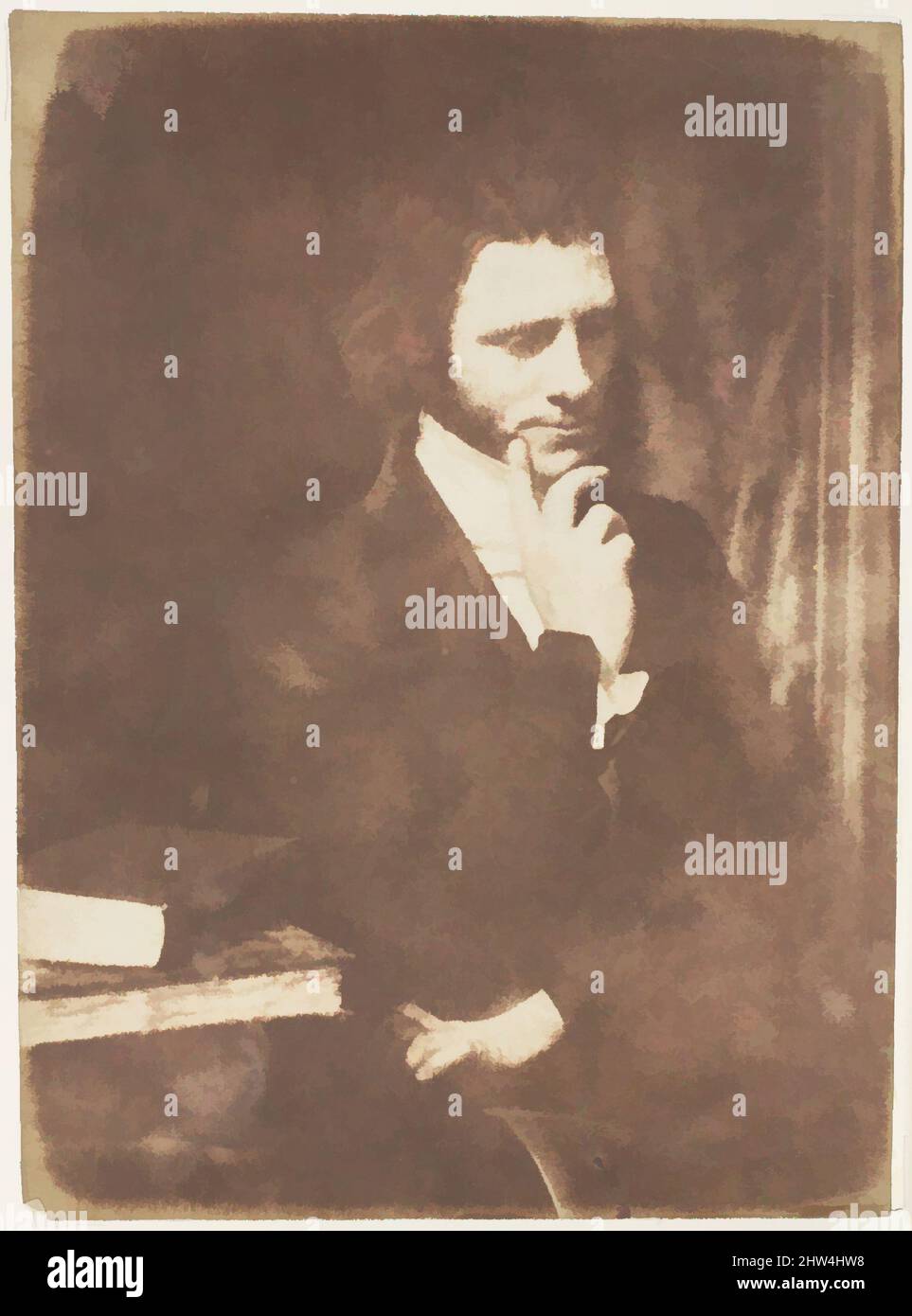 Art inspired by Rev. W. W. Duncan, Peebles (Sweet William), 1843–47, Salted paper print from paper negative, Photographs, David Octavius Hill (British, Perth, Scotland 1802–1870 Edinburgh, Scotland), Robert Adamson (British, St. Andrews, Scotland 1821–1848 St. Andrews, Scotland, Classic works modernized by Artotop with a splash of modernity. Shapes, color and value, eye-catching visual impact on art. Emotions through freedom of artworks in a contemporary way. A timeless message pursuing a wildly creative new direction. Artists turning to the digital medium and creating the Artotop NFT Stock Photo