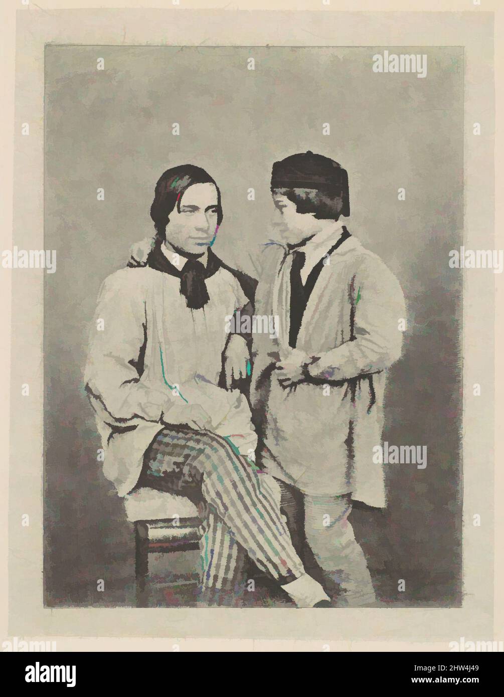 Art inspired by Man and Boy, ca. 1841, Photogravure, Armand-Hippolyte-Louis Fizeau (French, 1819–1896, Classic works modernized by Artotop with a splash of modernity. Shapes, color and value, eye-catching visual impact on art. Emotions through freedom of artworks in a contemporary way. A timeless message pursuing a wildly creative new direction. Artists turning to the digital medium and creating the Artotop NFT Stock Photo