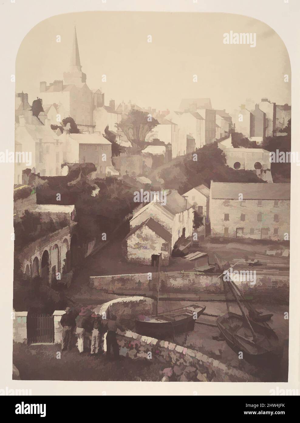 Art inspired by Part of Tenby Town and Harbour, 1853, Albumen silver print, Photographs, George Stokes (British, 1819–1903, Classic works modernized by Artotop with a splash of modernity. Shapes, color and value, eye-catching visual impact on art. Emotions through freedom of artworks in a contemporary way. A timeless message pursuing a wildly creative new direction. Artists turning to the digital medium and creating the Artotop NFT Stock Photo