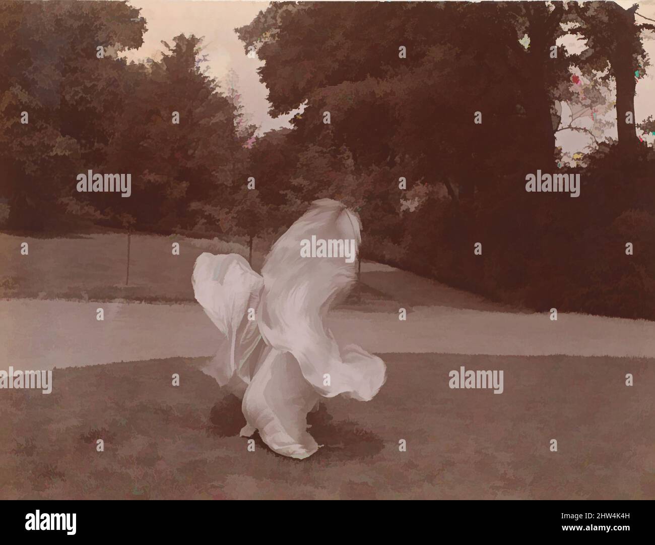 Art inspired by Loie Fuller Dancing, ca. 1900, Gelatin silver print, 7.7 x 10.2 cm (3 1/16 x 4 in.), Photographs, Samuel Joshua Beckett (British, Shadwell, Stepney London 1870–1940 Bournemouth), The American dancer Loie Fuller (1862-1928) conquered Paris on her opening night at the, Classic works modernized by Artotop with a splash of modernity. Shapes, color and value, eye-catching visual impact on art. Emotions through freedom of artworks in a contemporary way. A timeless message pursuing a wildly creative new direction. Artists turning to the digital medium and creating the Artotop NFT Stock Photo