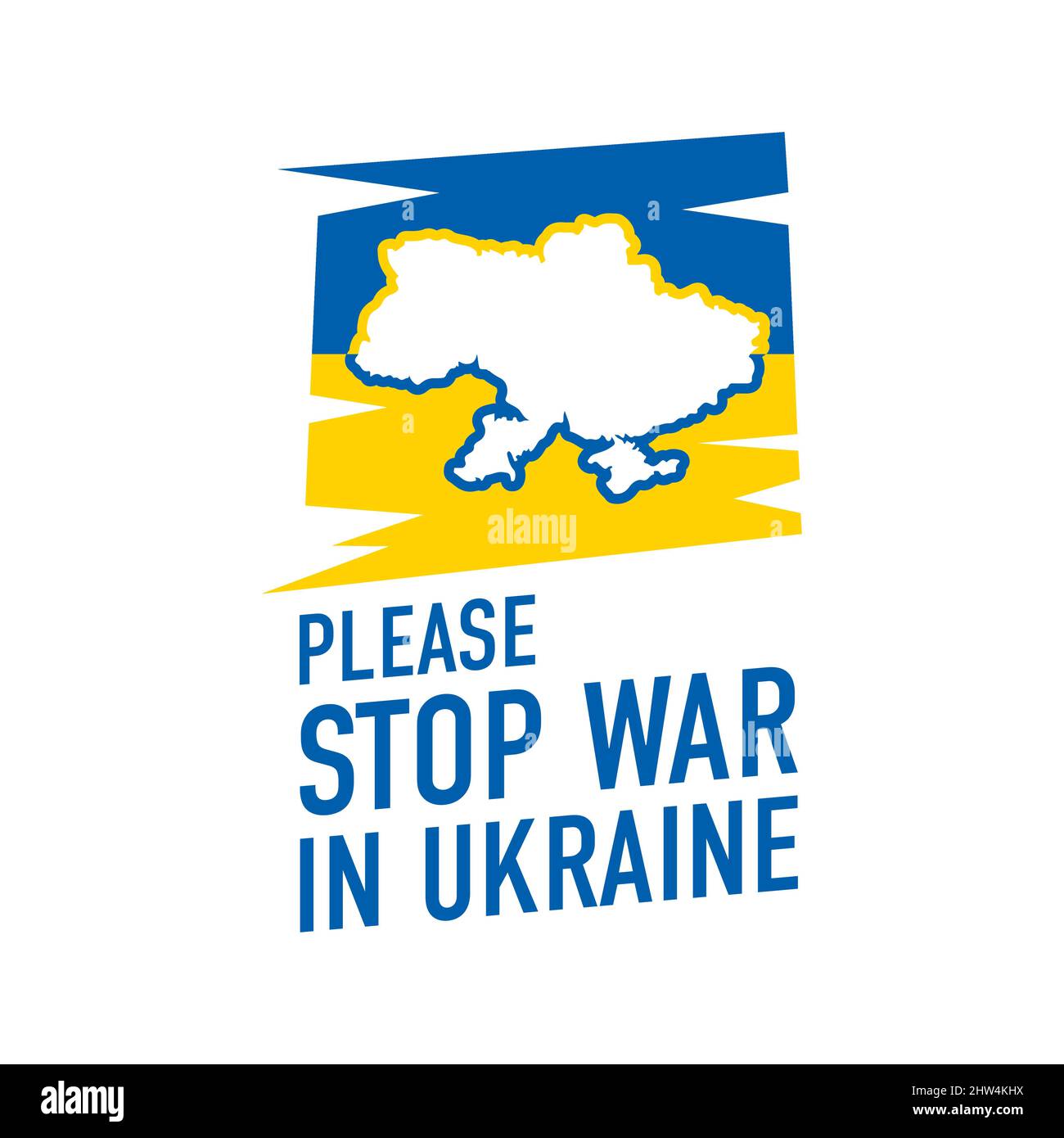 Vector set of images against the war in Ukraine Stock Vector Image ...