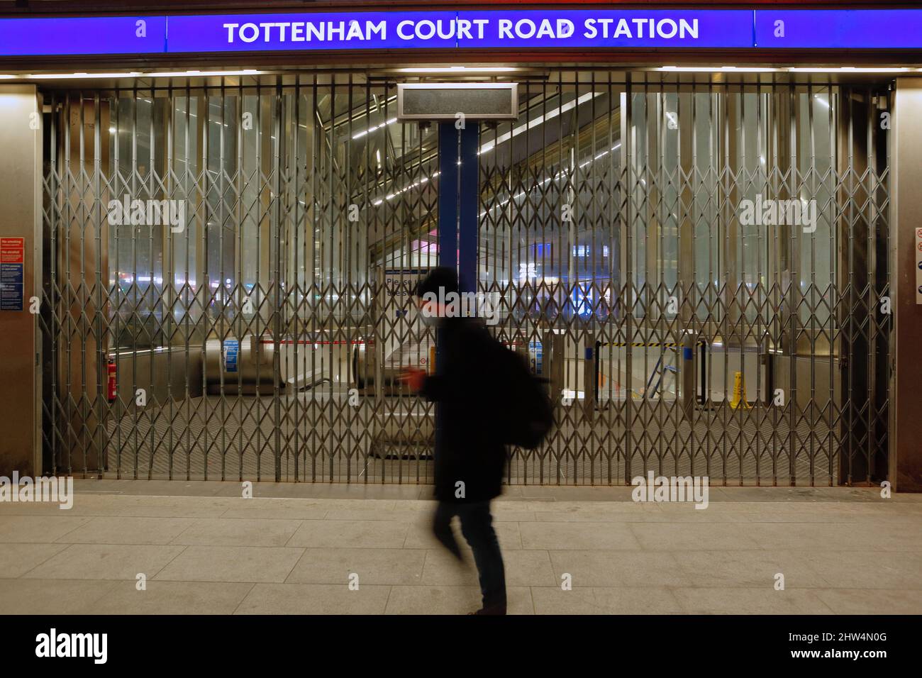 London (UK), 03.03.2022: Most underground services not running due to strike action by TFL tube staff Stock Photo