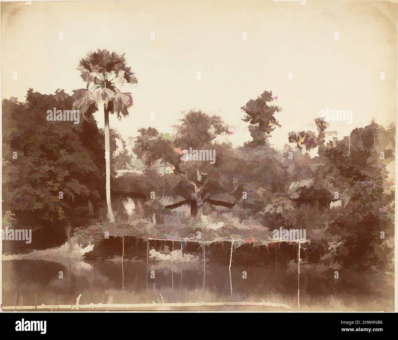 Art inspired by View in the Jungle, Bengal, 1850s, Albumen silver print, Image: 19.4 x 24.5 cm (7 5/8 x 9 5/8 in.), Photographs, Captain R. B. Hill, Classic works modernized by Artotop with a splash of modernity. Shapes, color and value, eye-catching visual impact on art. Emotions through freedom of artworks in a contemporary way. A timeless message pursuing a wildly creative new direction. Artists turning to the digital medium and creating the Artotop NFT Stock Photo