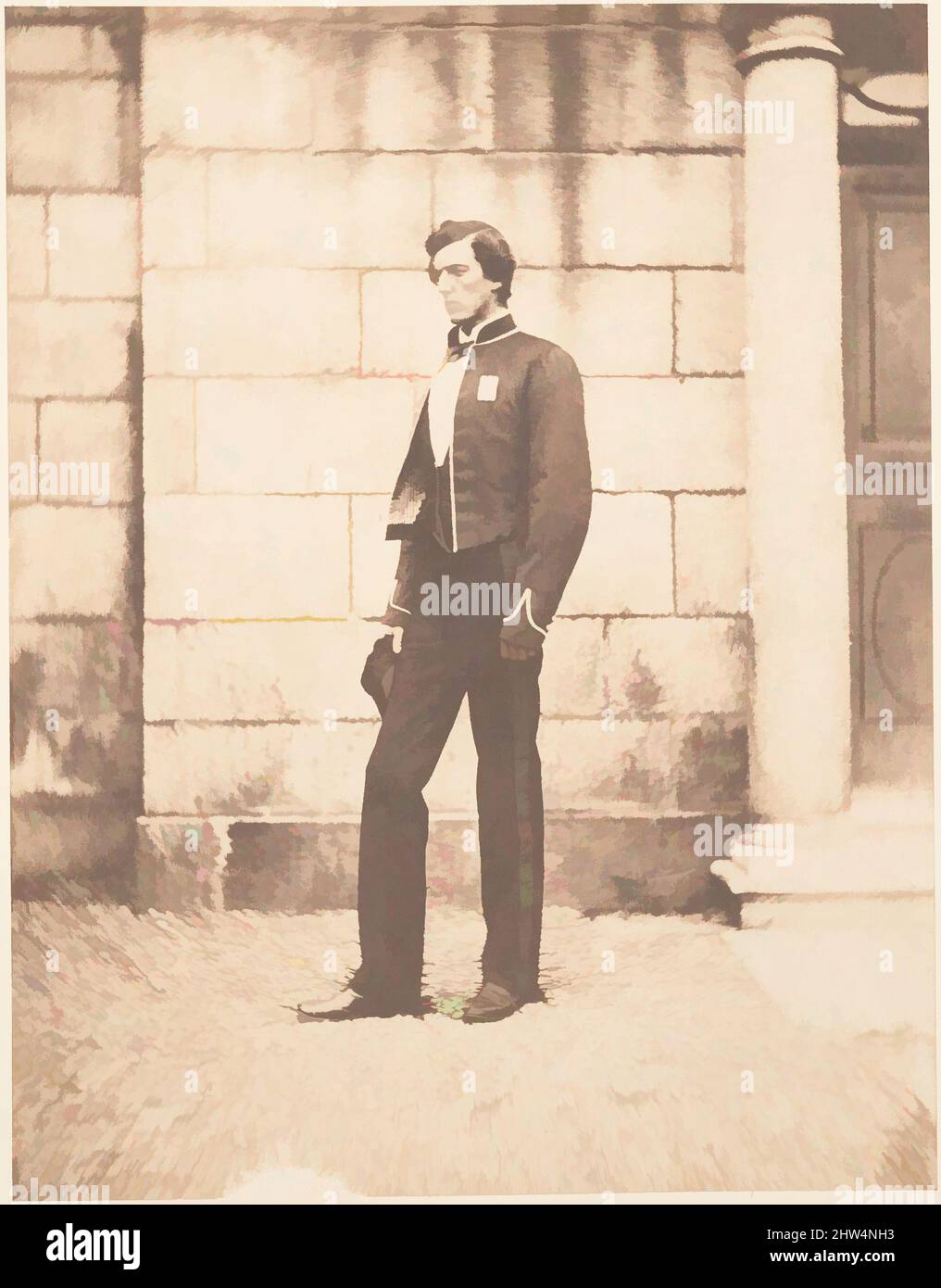 Art inspired by Portrait of a Man in Military Regalia, ca. 1859, Salted paper print, 19.5 x 15.2 cm (7 11/16 x 6 in.), Photographs, Horatio Ross (British, Rossie Castle, near Montrose, Scotland 1801–1886 Scotland, Classic works modernized by Artotop with a splash of modernity. Shapes, color and value, eye-catching visual impact on art. Emotions through freedom of artworks in a contemporary way. A timeless message pursuing a wildly creative new direction. Artists turning to the digital medium and creating the Artotop NFT Stock Photo