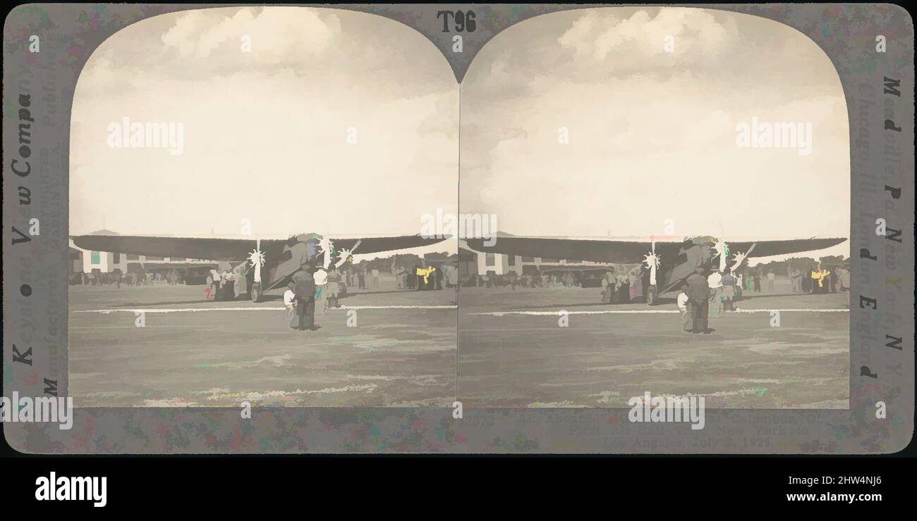 Art inspired by Group of 3 Sterograph Views of Aviation, including the Wright Brothers, 1900–1929, Albumen silver prints, Mounts approximately: 8.9 x 17.8 cm (3 1/2 x 7 in.), Photographs, Unknown, Classic works modernized by Artotop with a splash of modernity. Shapes, color and value, eye-catching visual impact on art. Emotions through freedom of artworks in a contemporary way. A timeless message pursuing a wildly creative new direction. Artists turning to the digital medium and creating the Artotop NFT Stock Photo