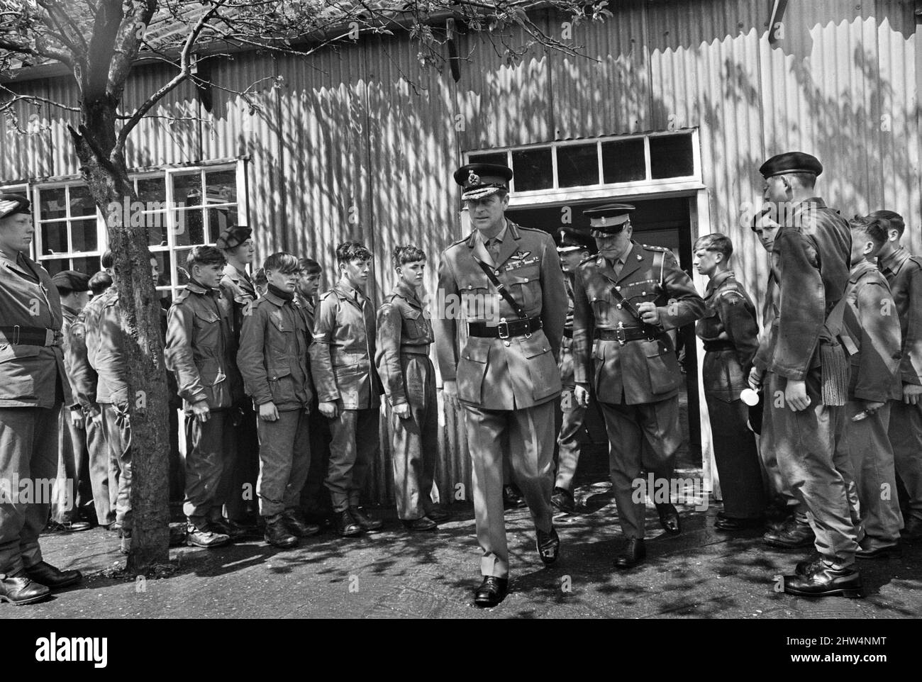 Prince Philip, Duke of Edinburgh, visiting the Infantry Junior Leaders ...