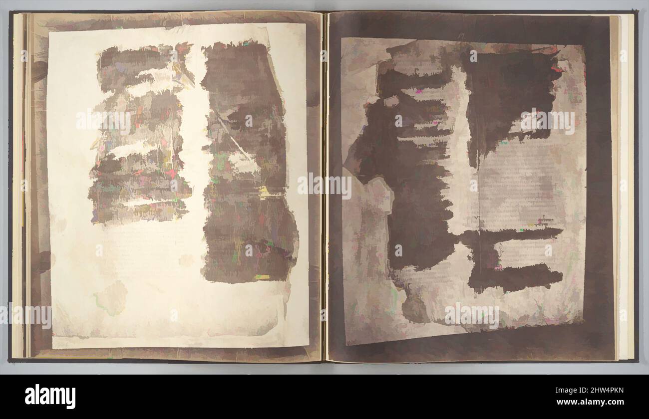 Art inspired by Photographic Facsimiles of the Remains of the Epistles of Clement of Rome. Made from the Unique Copy Preserved in the Codex Alexandrinus., 1856, Salted paper prints from glass negatives, Images: 34.3 x 29.8 cm (13 1/2 x 11 3/4 in.), Books, Roger Fenton (British, 1819–, Classic works modernized by Artotop with a splash of modernity. Shapes, color and value, eye-catching visual impact on art. Emotions through freedom of artworks in a contemporary way. A timeless message pursuing a wildly creative new direction. Artists turning to the digital medium and creating the Artotop NFT Stock Photo