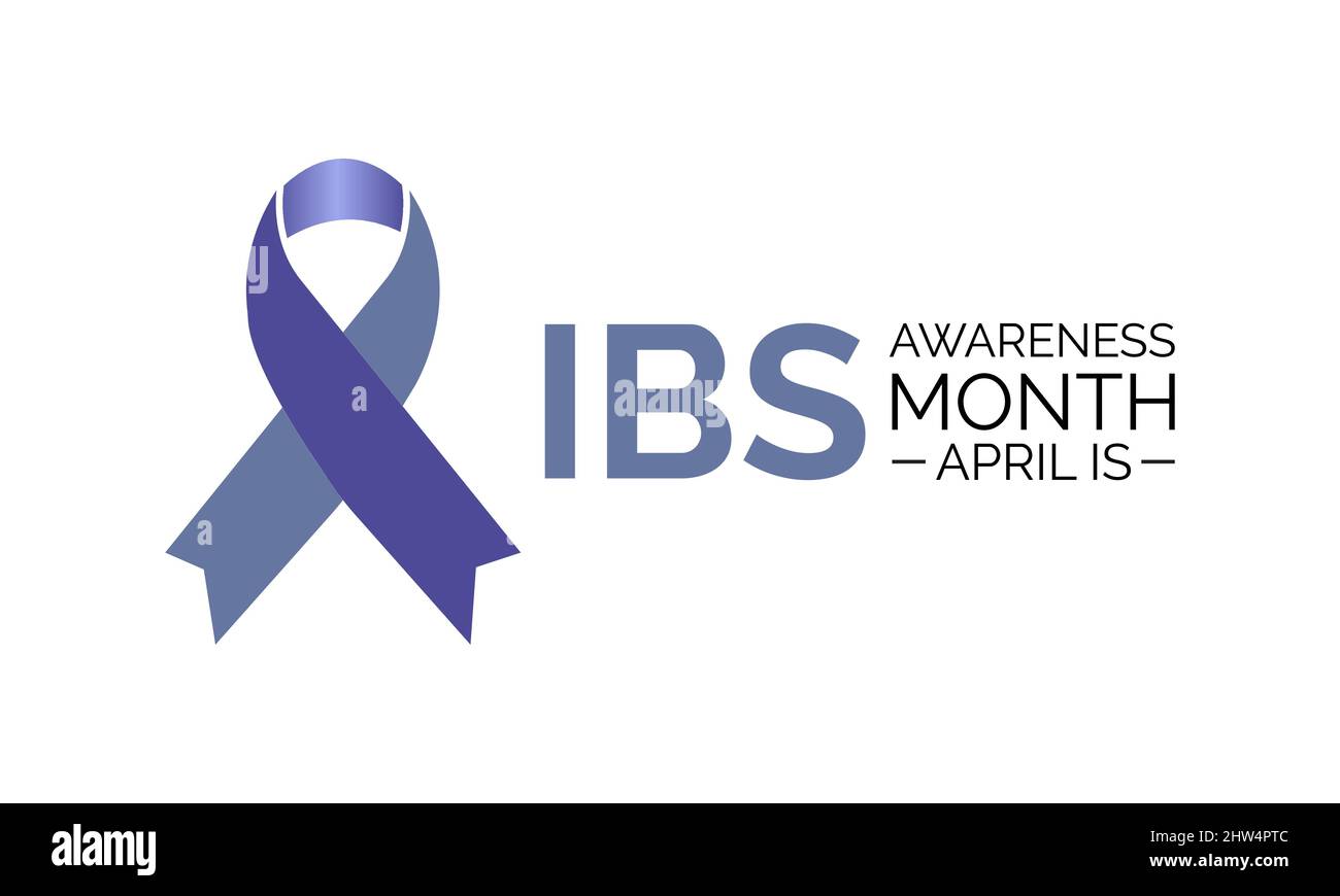 Irritable bowel syndrome (IBS) awareness month. Health banner, card