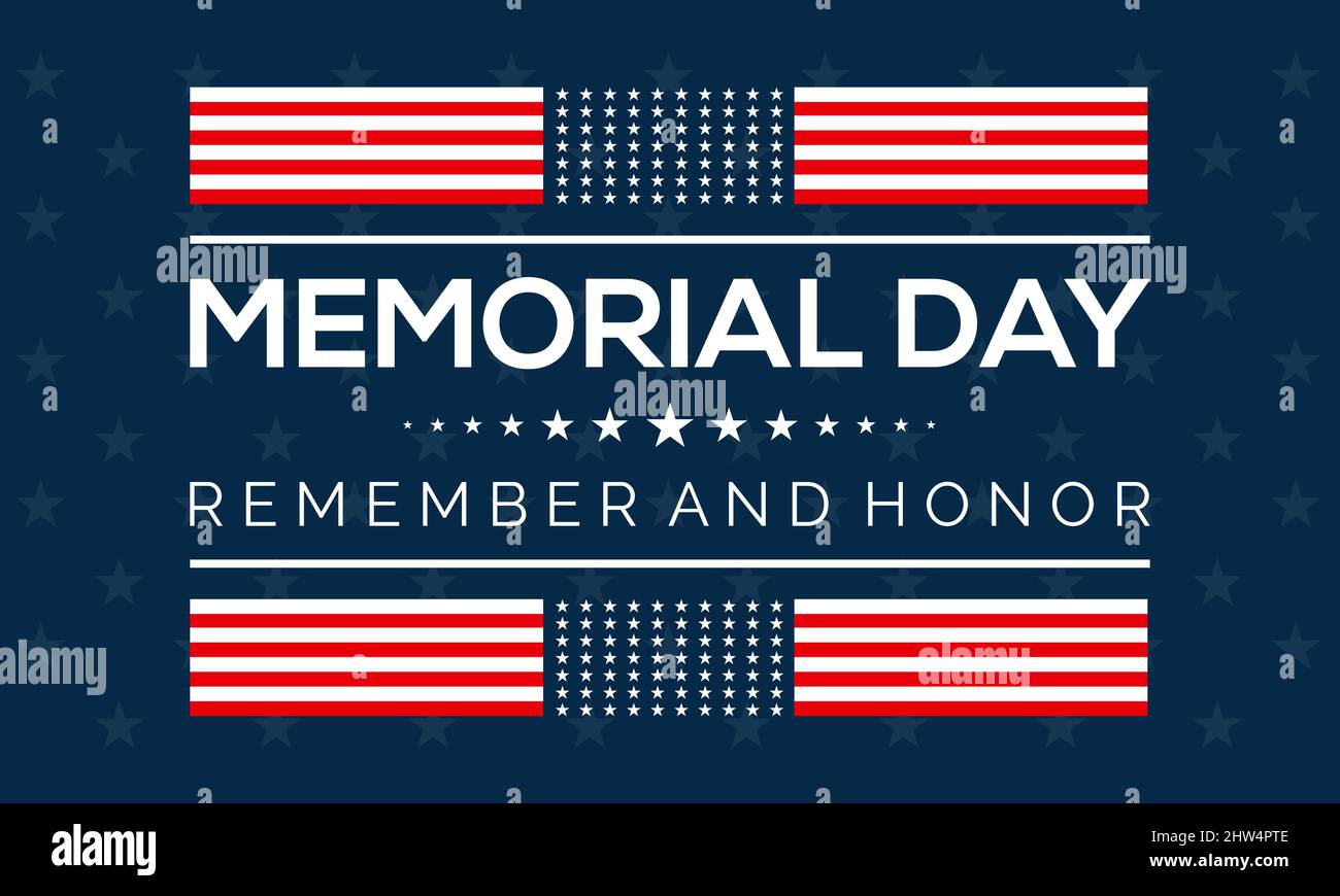 Memorial Day. US federal holiday template for banner, card, poster