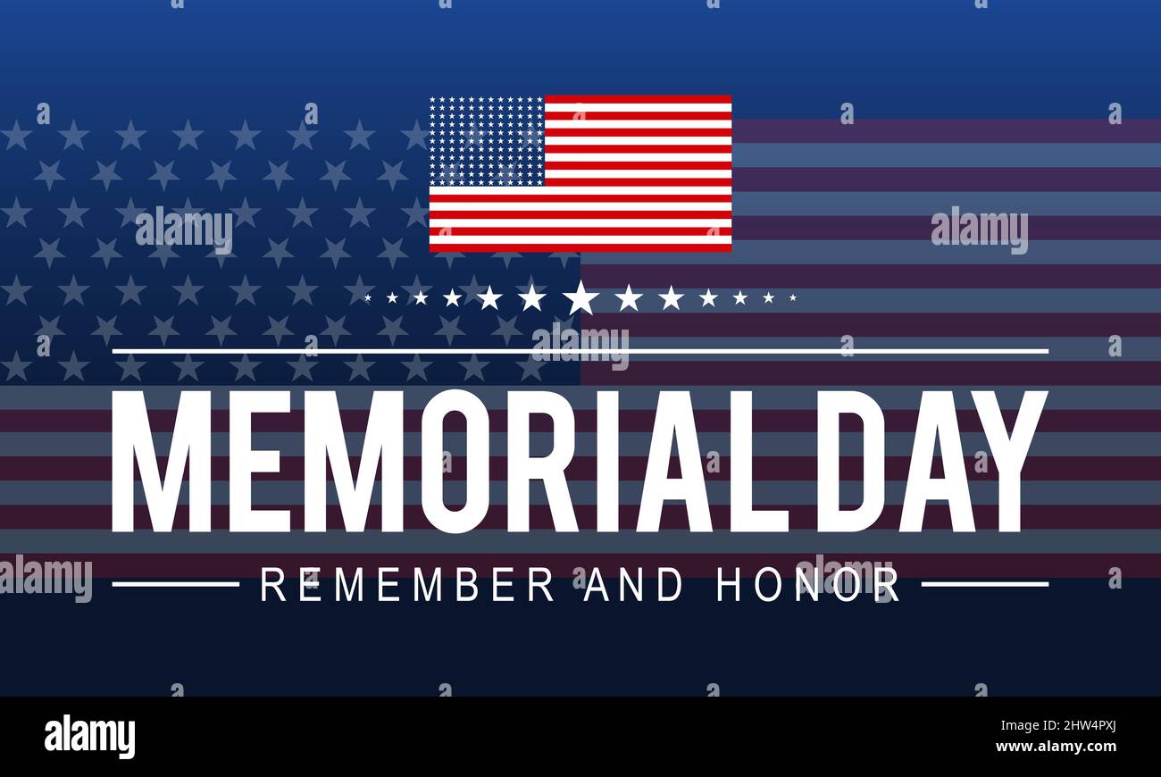 Memorial Day. US federal holiday template for banner, card, poster