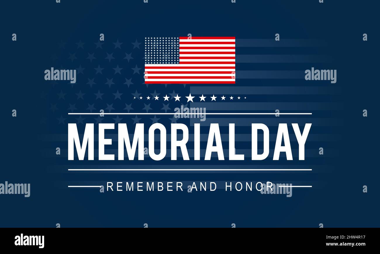 Memorial Day. US federal holiday template for banner, card, poster