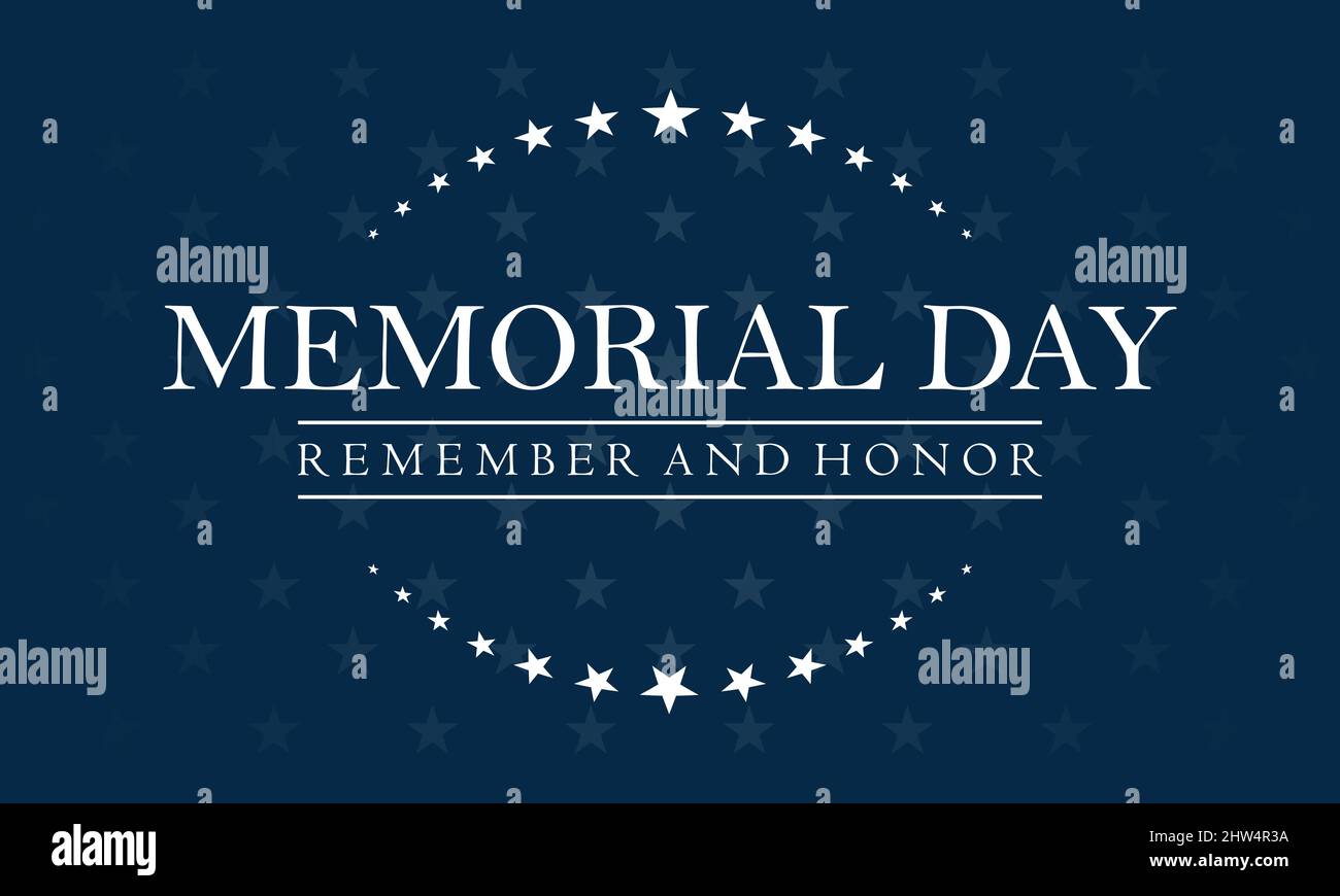 Memorial Day. US federal holiday template for banner, card, poster, background Stock Vector