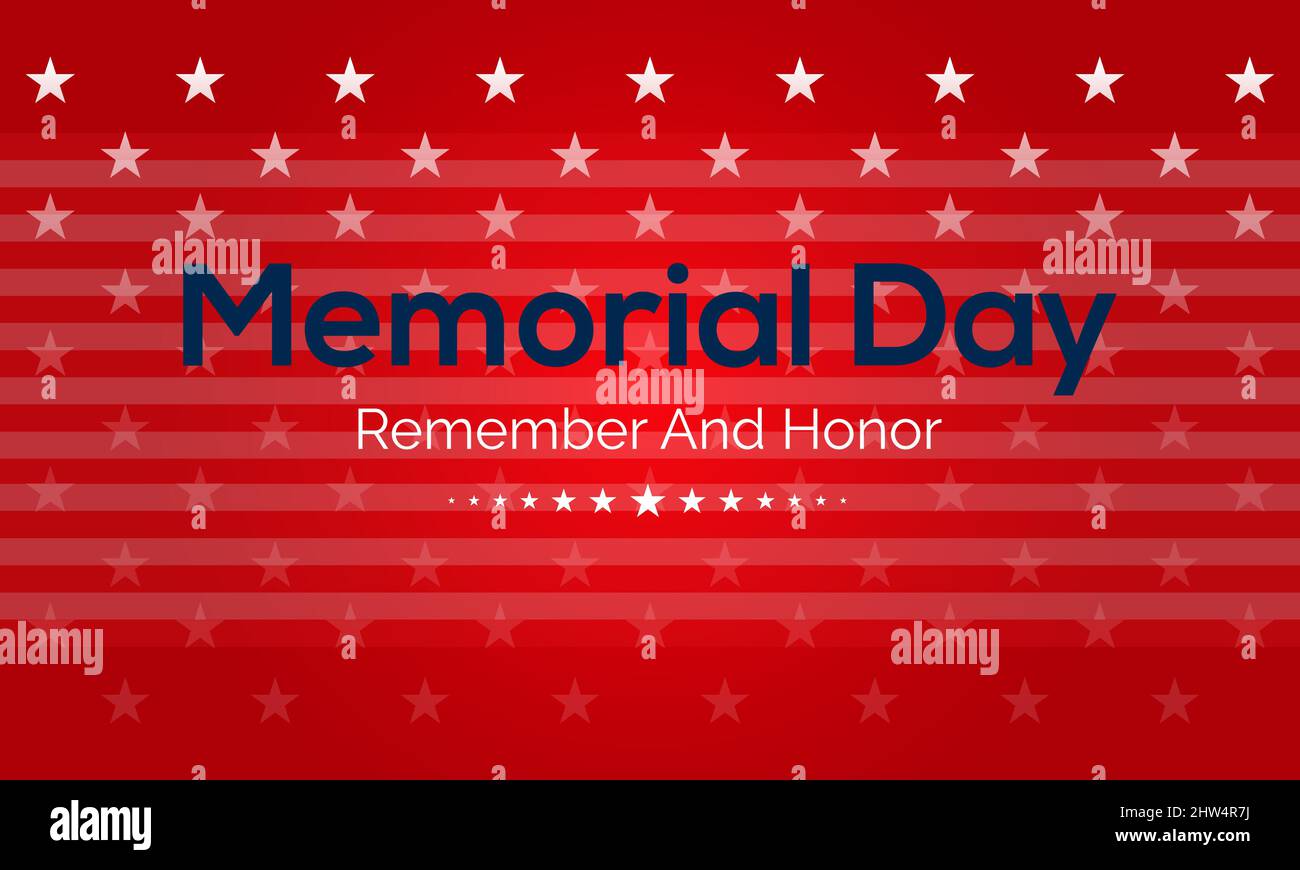 Memorial Day. US federal holiday template for banner, card, poster