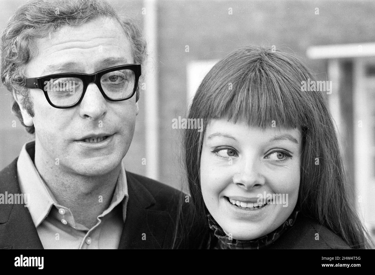 Actor Michael Caine with actress Anna Calder-Marshall, the female lead in the new ATV drama Cornelius which also stars Michael Caine.  21st October 1968. Stock Photo