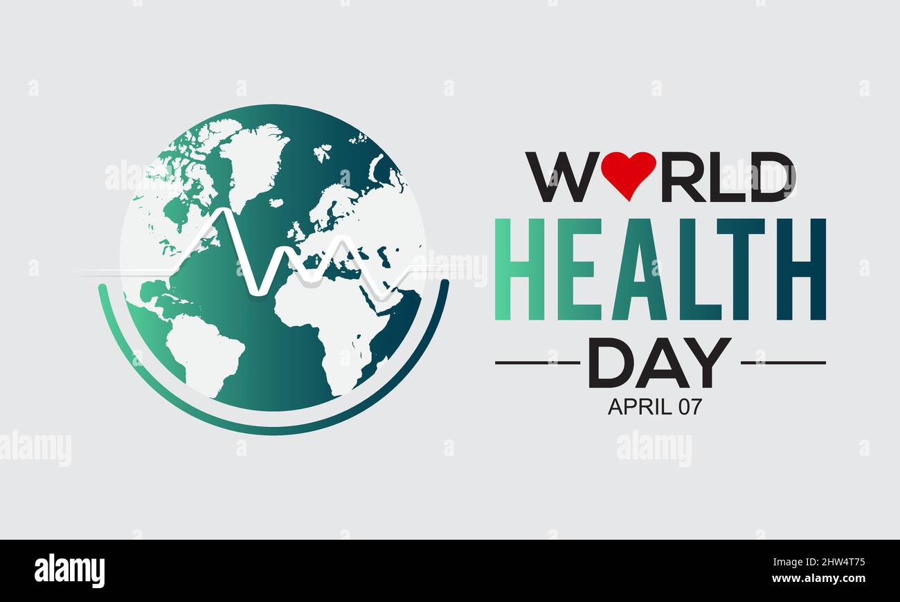 World Health Day. Healthcare template for banner, card, poster, background. Stock Vector