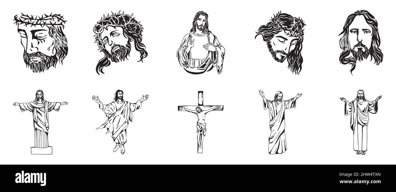 Vector illustration of Jesus Christ, God and bible Stock Vector