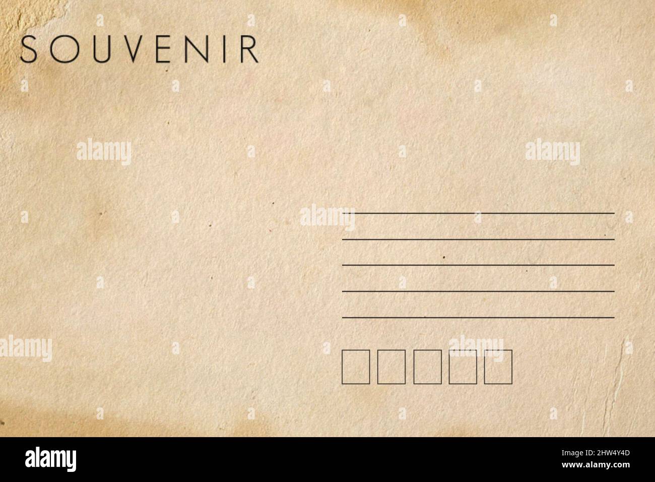 Empty postcard hi-res stock photography and images - Alamy