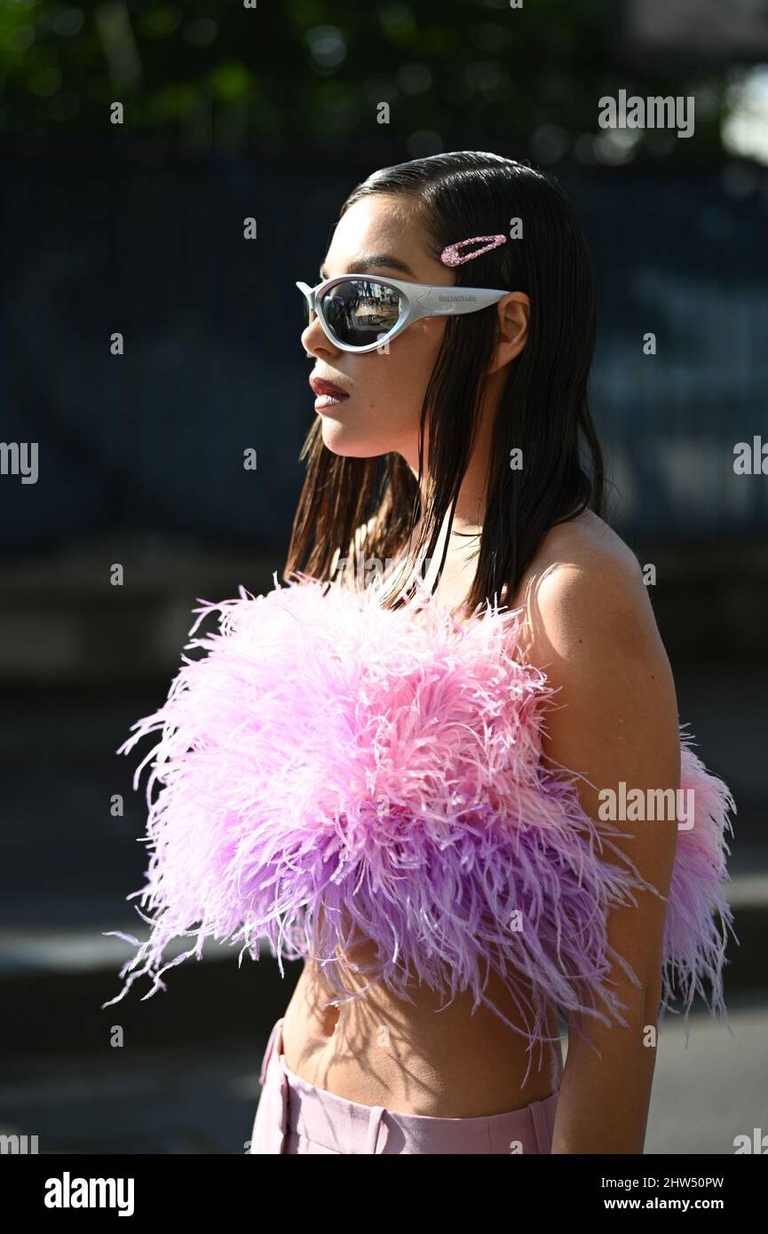 Karina Nigay outside Missoni fashion show during the Milan Fashion Week