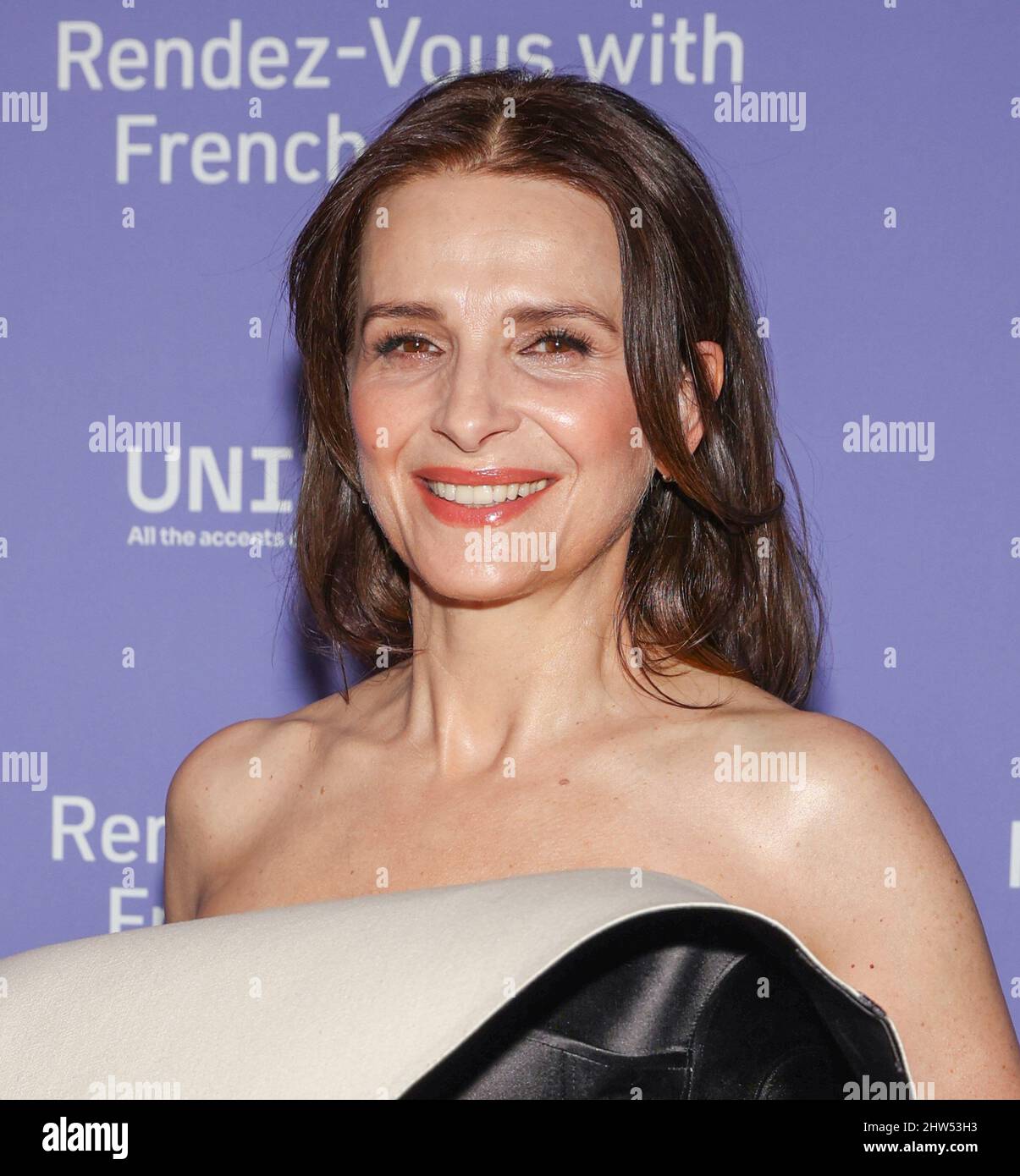 New York, NY, USA. 3rd Mar, 2022. Juliette Binoche at arrivals for Rendez-Vous With French Cinema's Opening Night with Claire Denis's FIRE, Film at Lincoln Center - Walter Reade Theater, New York, NY March 3, 2022. Credit: CJ Rivera/Everett Collection/Alamy Live News Stock Photo