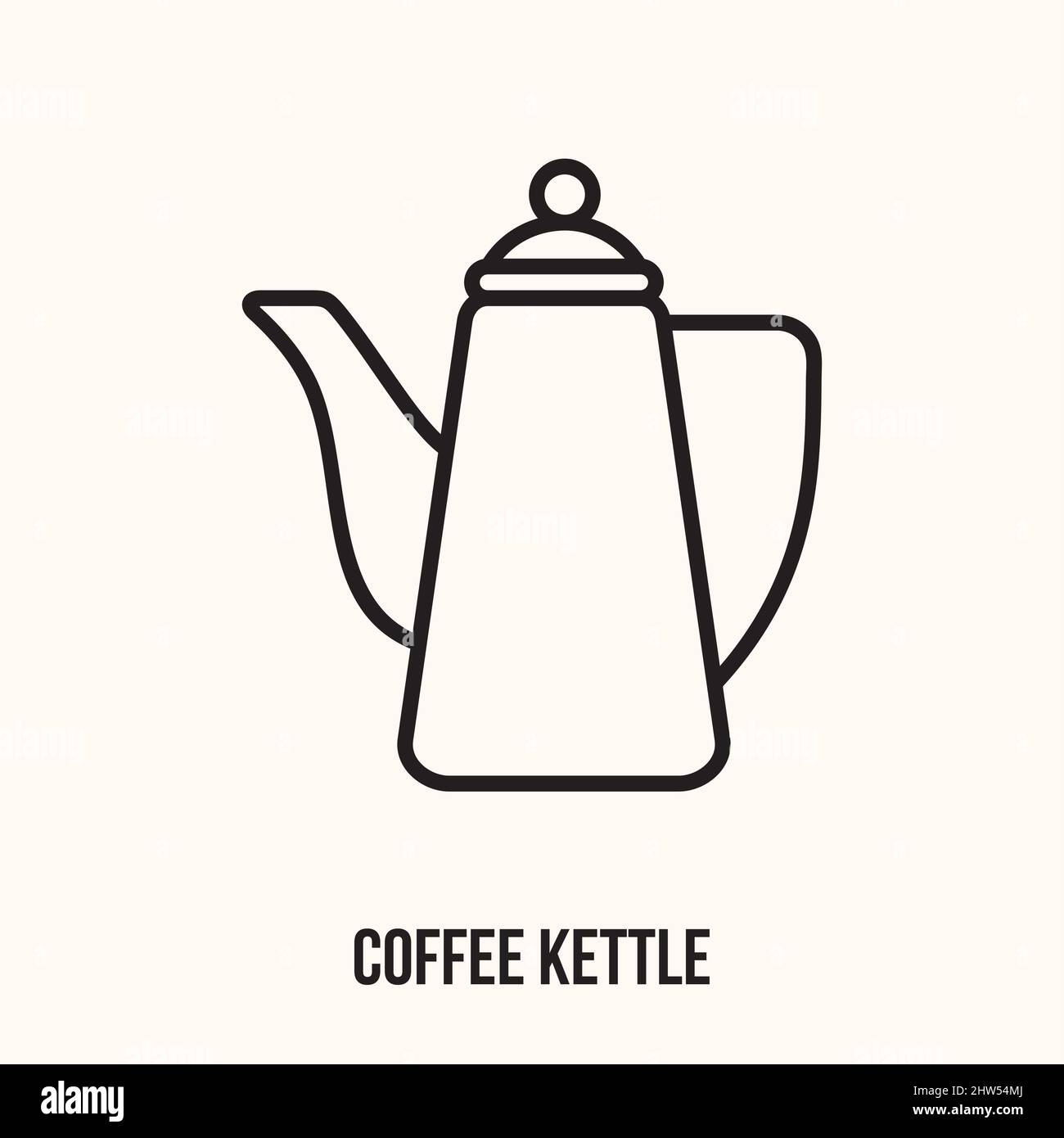Coffee Kettle icon. Kettle for Coffee Brewing Methods. Coffee