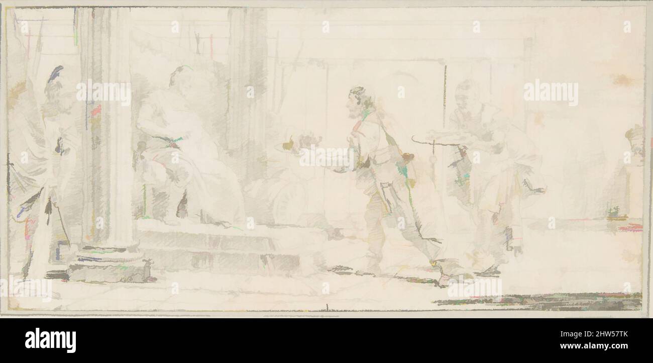 Art inspired by Illustration for a Book: Soldiers Offering the