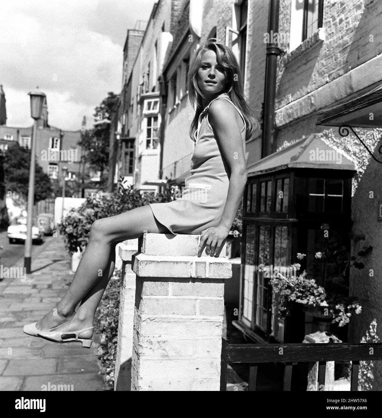 Actress Charlotte Rampling pictured in Chelsea. 9th August 1967 Stock ...