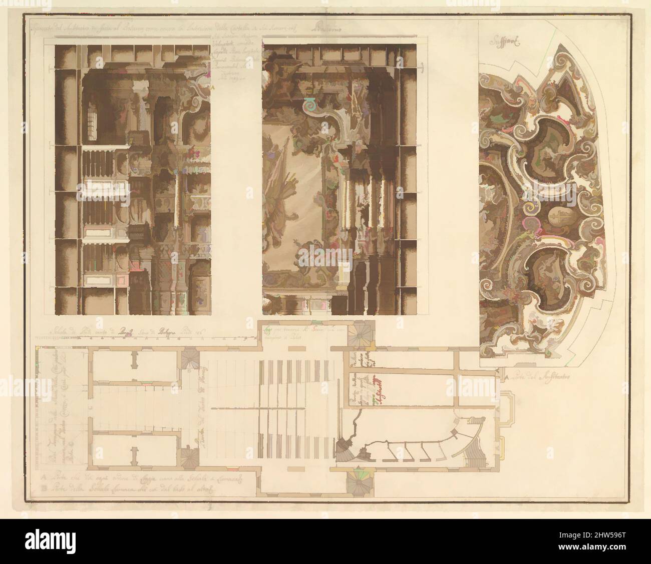 Art inspired by Designs for the Theater at Nancy: View of Half the ...