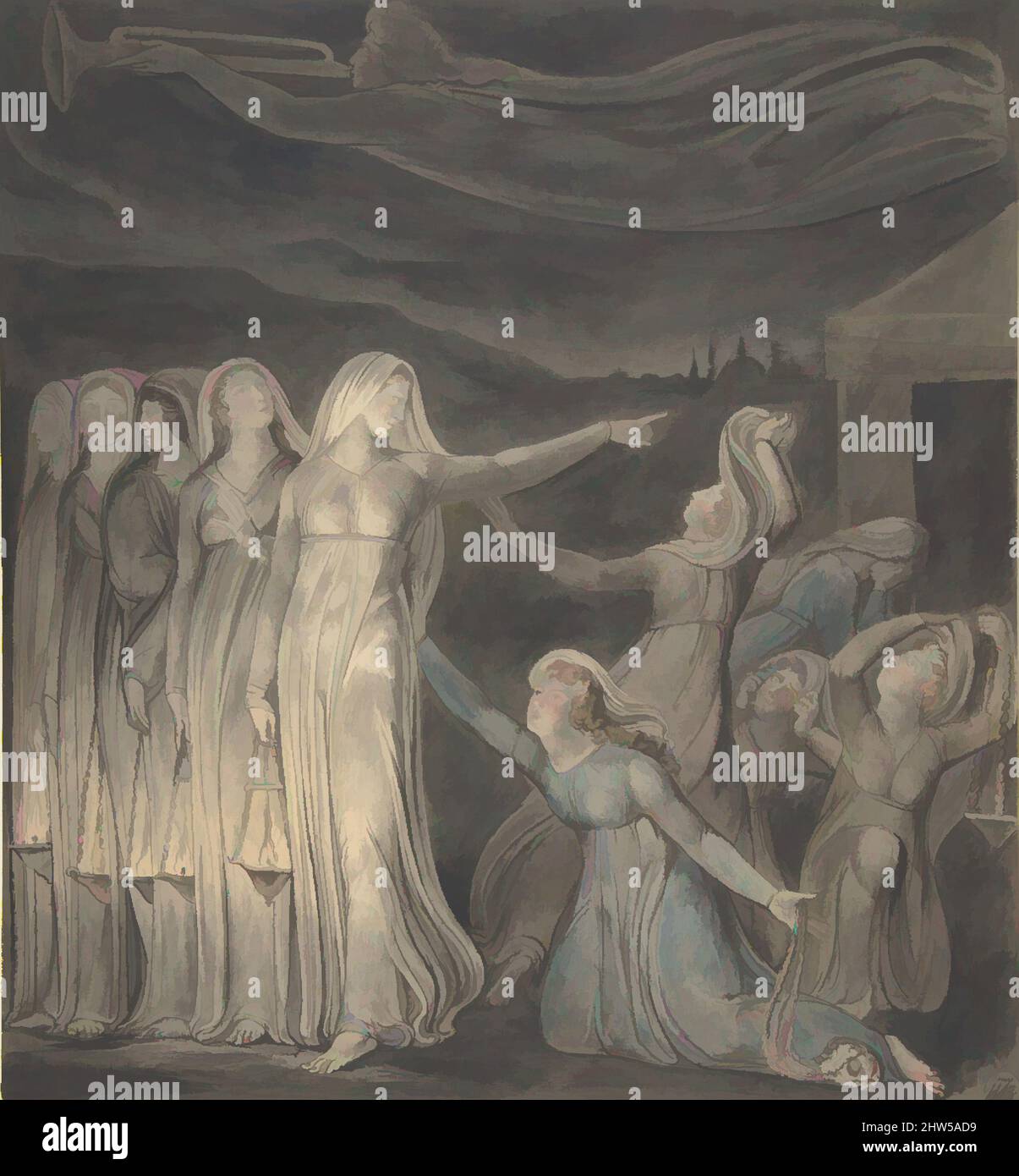 THE PARABLE OF THE WISE AND FOOLISH VIRGINS, PAINTED BY F.G.