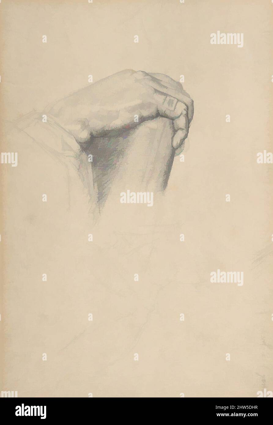 Art inspired by The Hand of Poussin, after Ingres, 1875–77, Graphite, 8 7/16 x 5 7/8 in. (21.4 x 14.9 cm), Drawings, Georges Seurat (French, Paris 1859–1891 Paris, Classic works modernized by Artotop with a splash of modernity. Shapes, color and value, eye-catching visual impact on art. Emotions through freedom of artworks in a contemporary way. A timeless message pursuing a wildly creative new direction. Artists turning to the digital medium and creating the Artotop NFT Stock Photo